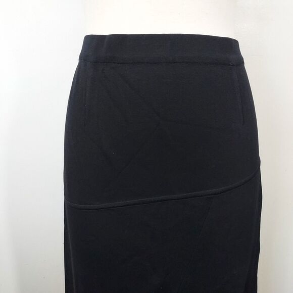 Exclusively Misook Skirt Womens 1X Black Aline Pull On Stretch Elastic Waist - Picture 3 of 12
